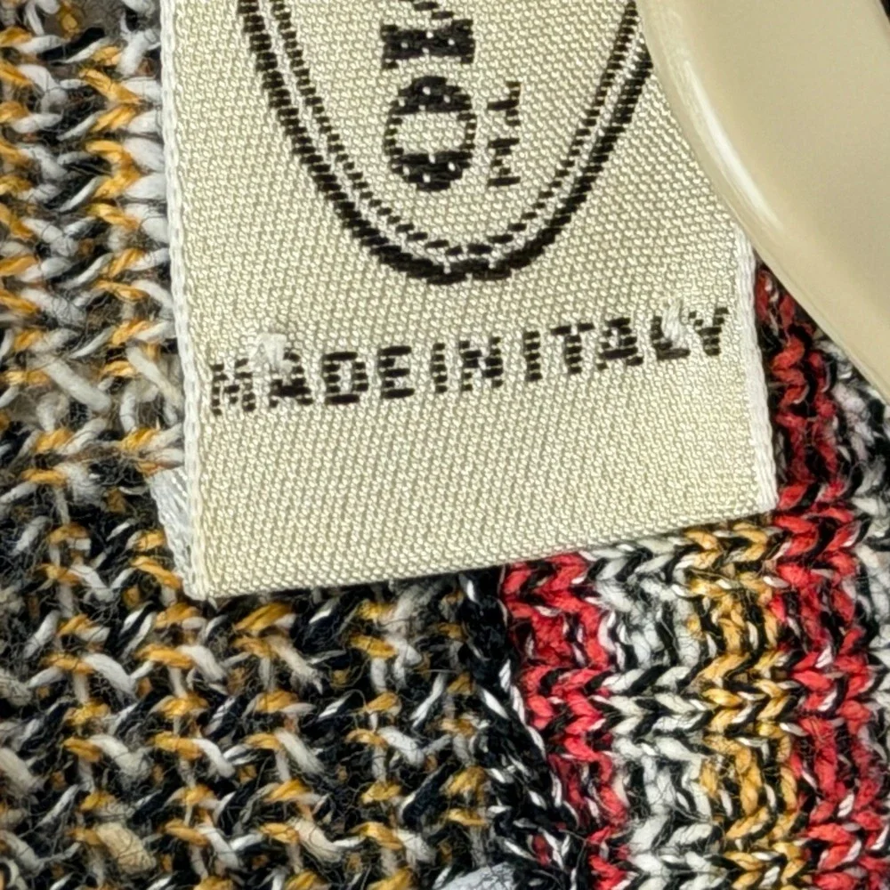 Pronto Uomo Sweater Mens Large (52/L) Made in Italy Argyle Cotton Crew Neck